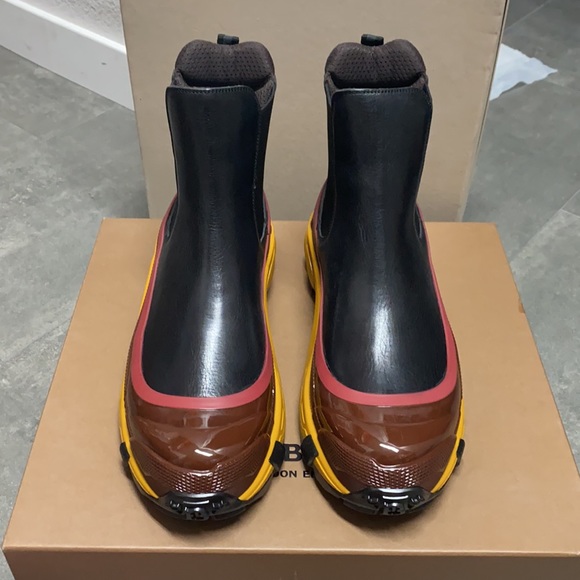 Authentic BNIB Leather Arthur Boot with rubber rain boot sole. - Picture 2 of 5